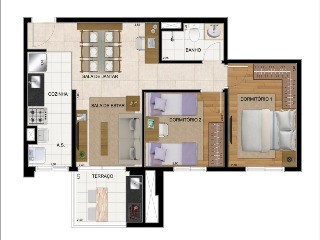 Apartamento, 3 quartos, 64 m² - Foto 2