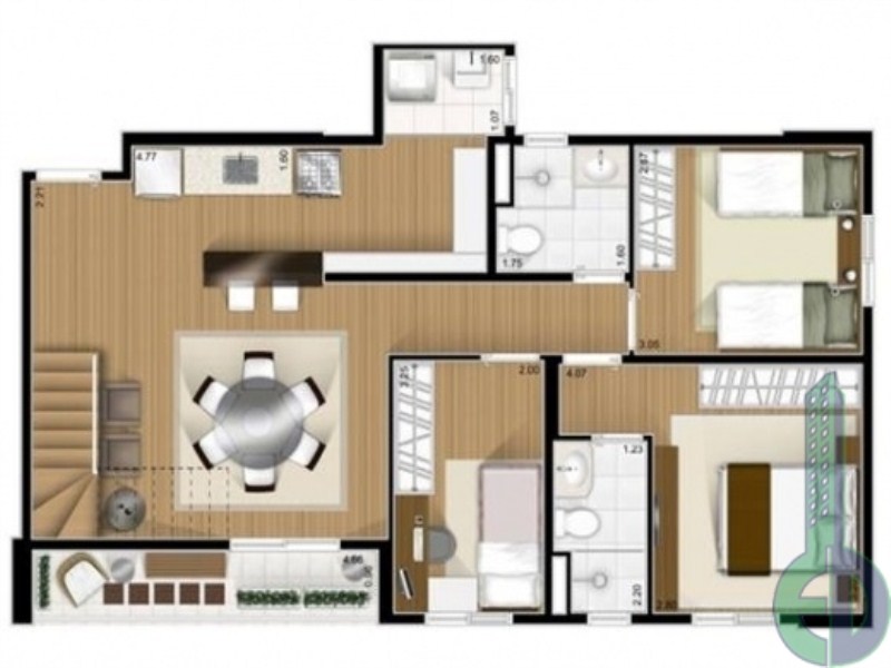 Apartamento, 3 quartos, 242 m² - Foto 8