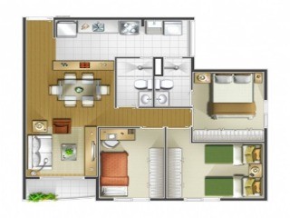 Apartamento, 2 quartos, 52 m² - Foto 3