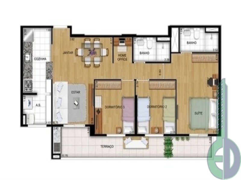 Apartamento, 3 quartos, 84 m² - Foto 12