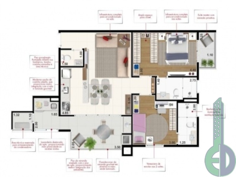 Apartamento, 2 quartos, 83 m² - Foto 17