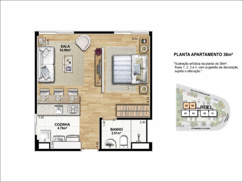 Apartamento, 1 quarto, 36 m² - Foto 9