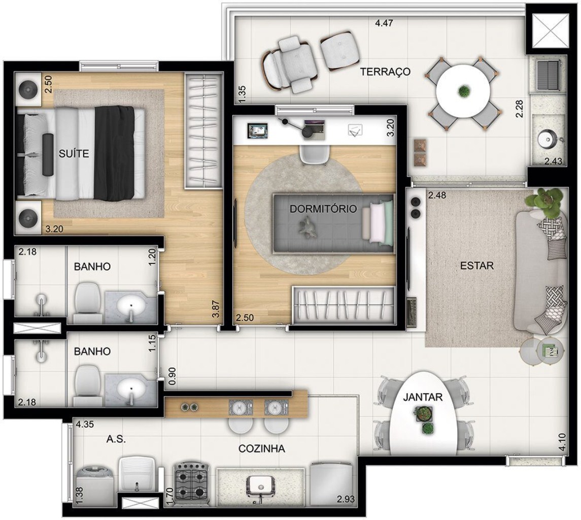 Apartamento, 2 quartos, 74 m² - Foto 11