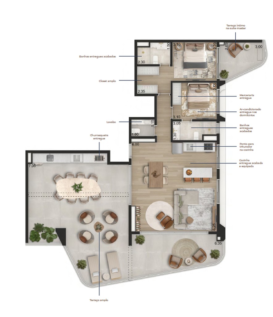 Apartamento à venda em Pinheiros, SP - 2 quartos, 2 suítes, 3 banheiros e 2 vagas de garagem - 105 m² - Condomínio Aero Design by Pininfarina.