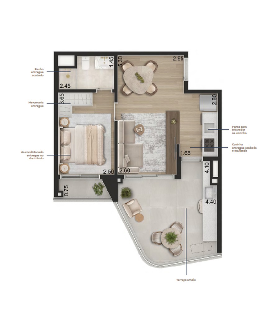 Apartamento à venda em Pinheiros, São Paulo-SP, 1 quarto, 1 suíte, 2 banheiros, 1 vaga, 55m² - Condomínio Aero Design by Pininfarina