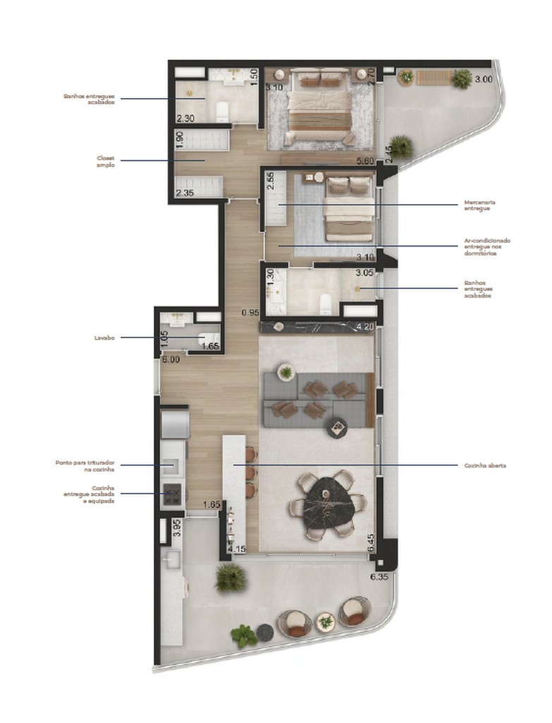 Apartamento à venda em Pinheiros, São Paulo-SP, 1 quarto, 1 suíte, 2 banheiros, 1 vaga, 55m² - Condomínio Aero Design by Pininfarina