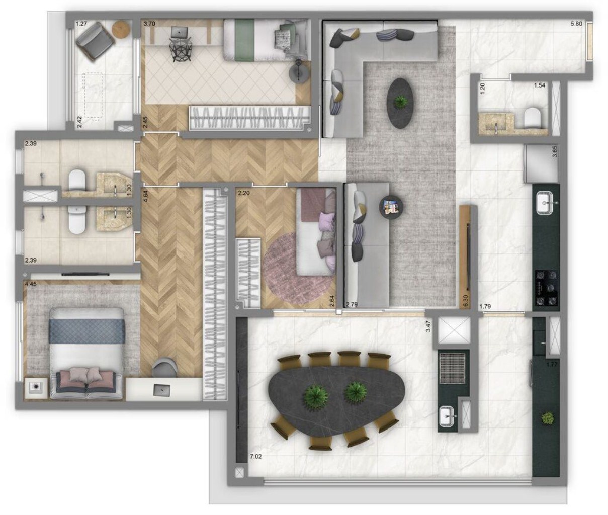 Apartamento, 3 quartos, 126 m² - Foto 22