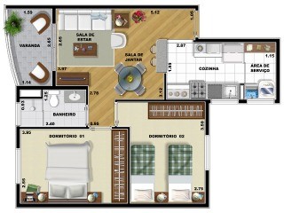 Apartamento, 2 quartos, 55 m² - Foto 9