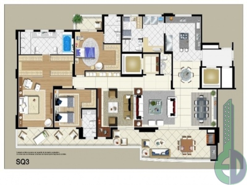 Apartamento, 4 quartos, 227 m² - Foto 3