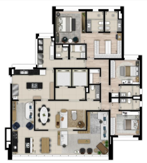 Apartamento, 3 quartos, 277 m² - Foto 21