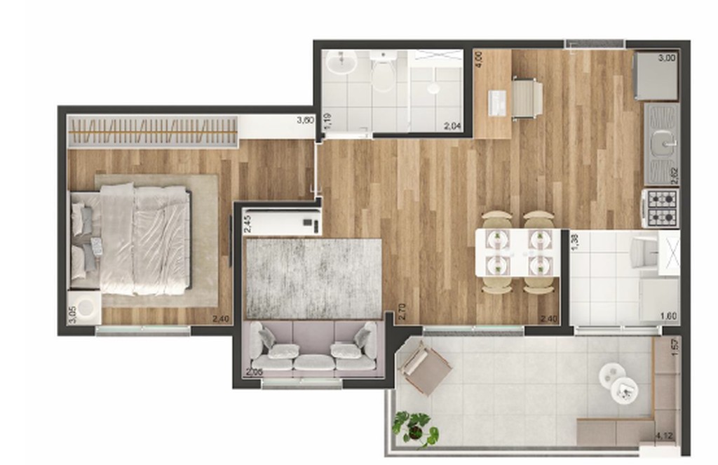 Apartamento, 2 quartos, 37 m² - Foto 34