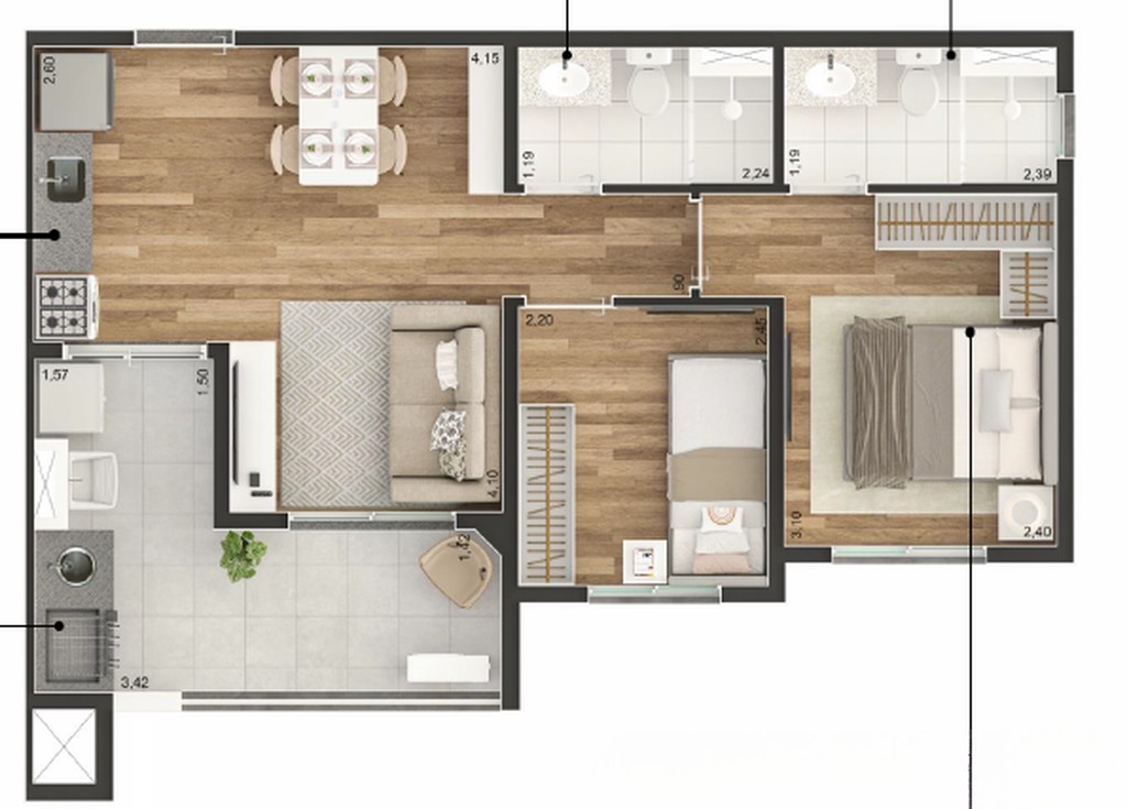 Apartamento, 2 quartos, 44 m² - Foto 35