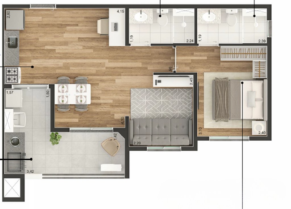 Apartamento, 2 quartos, 44 m² - Foto 36