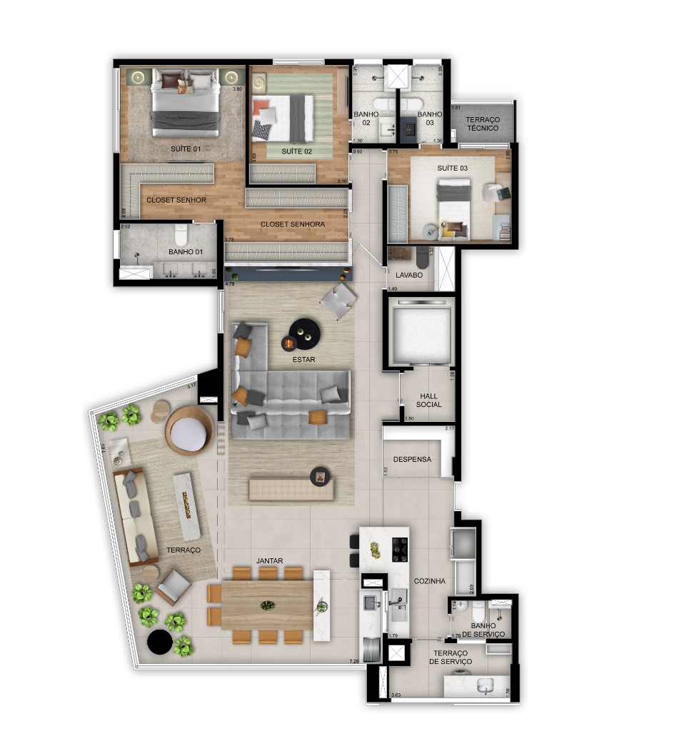 Apartamento, 4 quartos, 195 m² - Foto 14