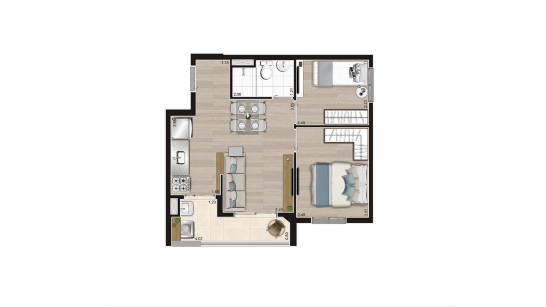 Apartamento, 2 quartos, 42 m² - Foto 29