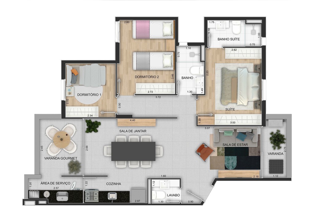 Apartamento, 2 quartos, 126 m² - Foto 46