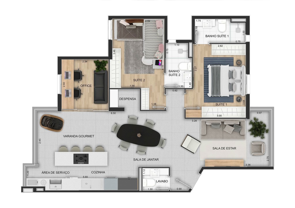 Apartamento, 2 quartos, 126 m² - Foto 47
