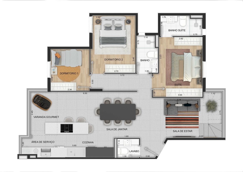 Apartamento, 2 quartos, 126 m² - Foto 50