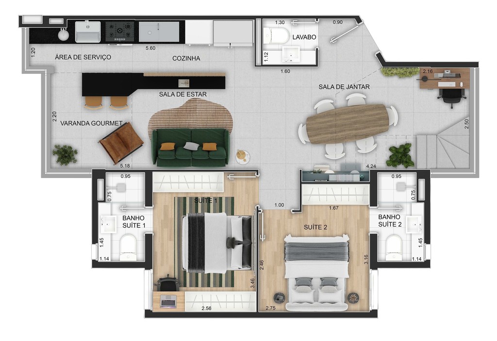 Apartamento, 3 quartos, 159 m² - Foto 48