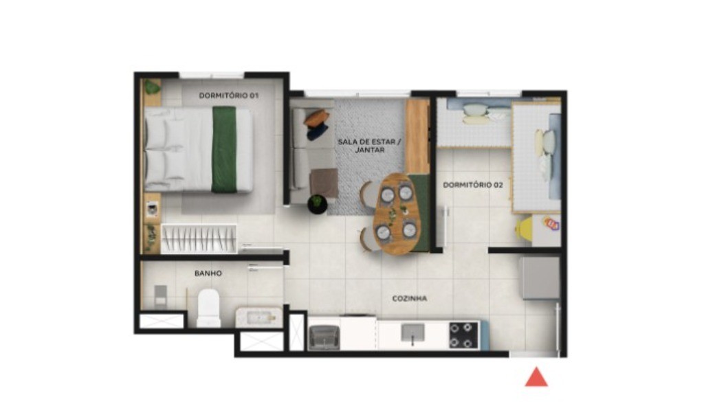 Apartamento, 2 quartos, 31 m² - Foto 9