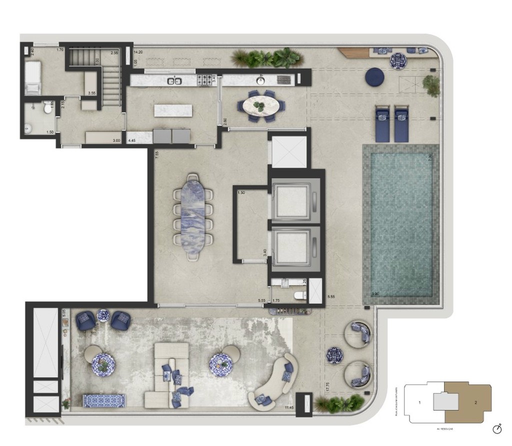Apartamento de luxo no Condomínio Capri Lifestyle em Pinheiros-SP: 4 quartos, 4 suítes, 5 banheiros, 3 vagas, 246,80 m².