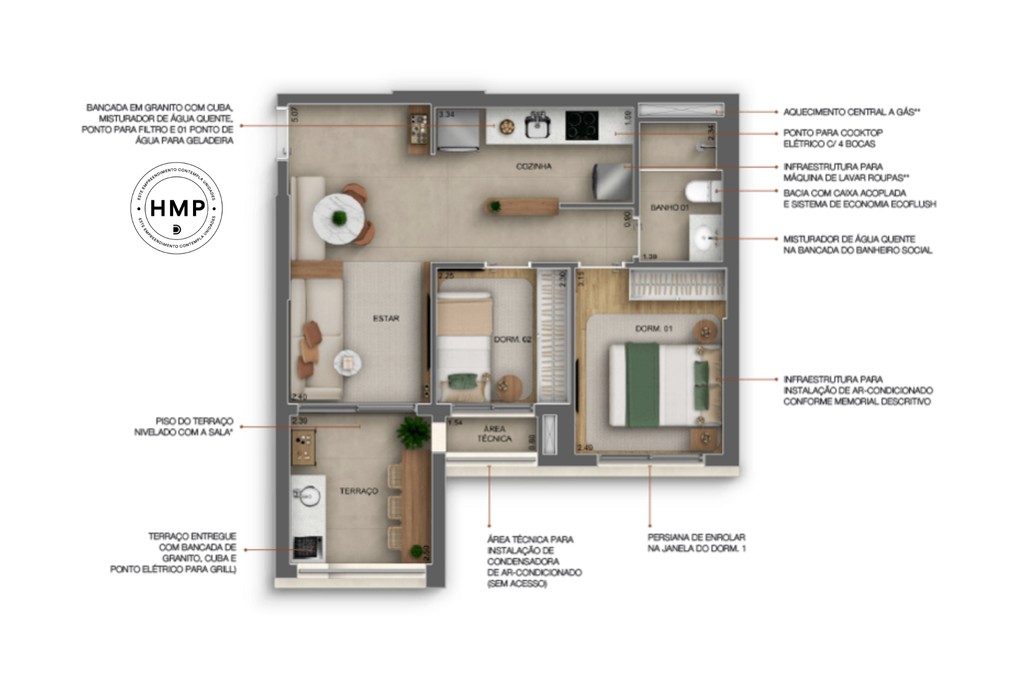 Apartamento, 2 quartos, 75 m² - Foto 22
