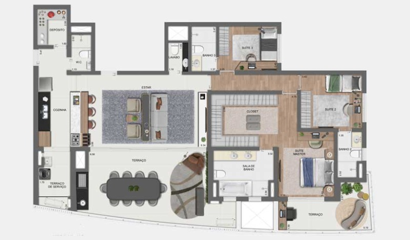 Apartamento, 4 quartos, 142 m² - Foto 44