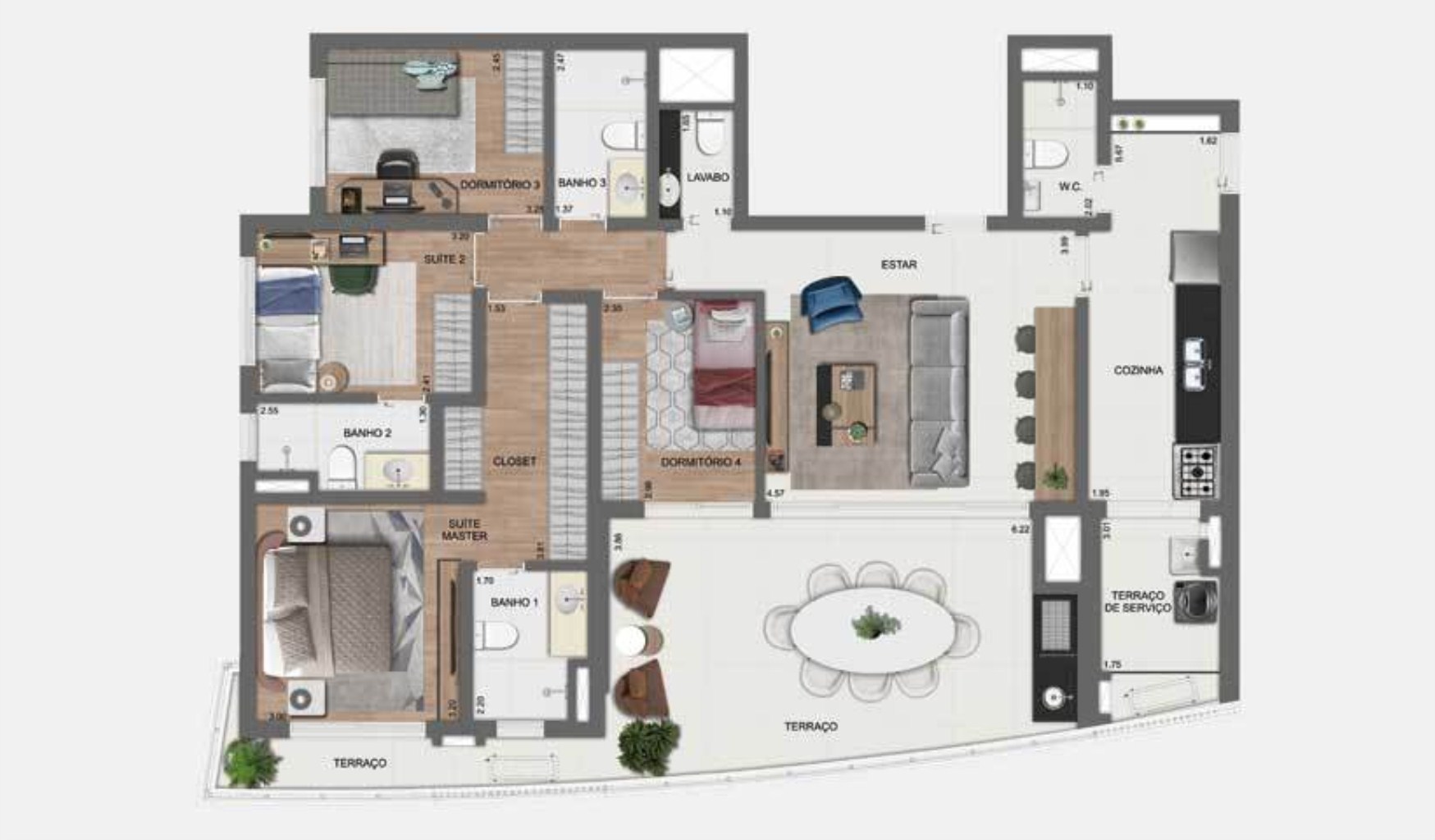 Apartamento, 4 quartos, 157 m² - Foto 42