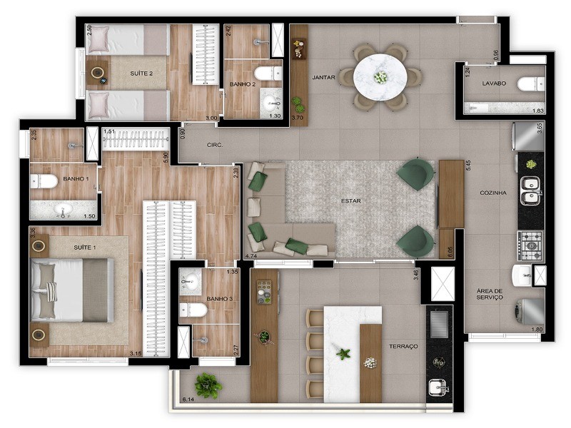 Apartamento, 3 quartos, 108 m² - Foto 19