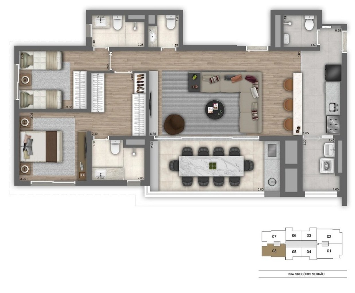 Apartamento à venda em São Paulo-SP, Vila Mariana. 2 quartos, 1 suite, 2 banheiros, 1 vaga - 65,00 m². Condomínio Atmosfera Vila Mariana.