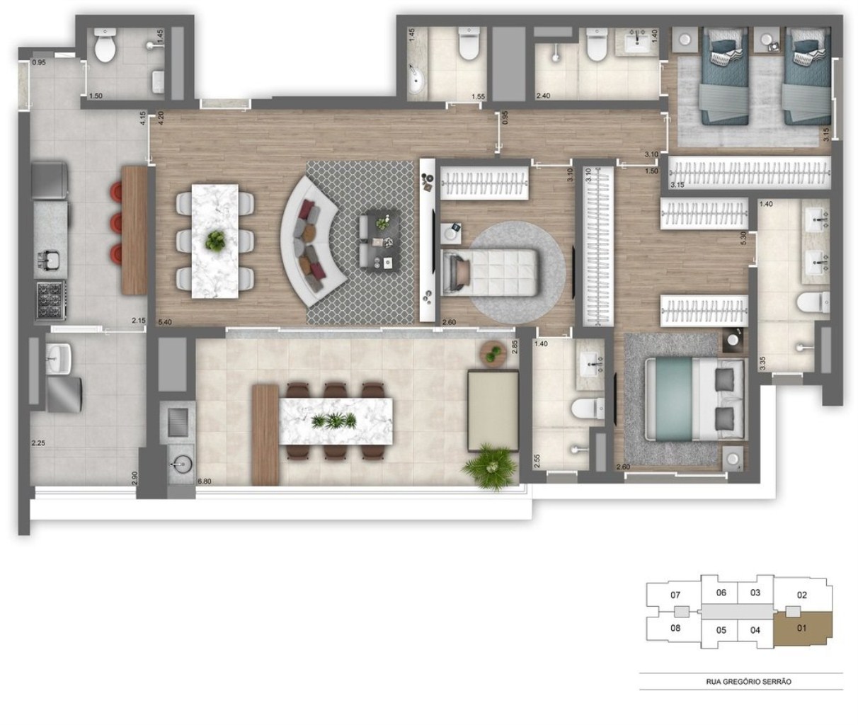 Apartamento à venda em São Paulo-SP, Vila Mariana. 2 quartos, 1 suite, 2 banheiros, 1 vaga - 65,00 m². Condomínio Atmosfera Vila Mariana.
