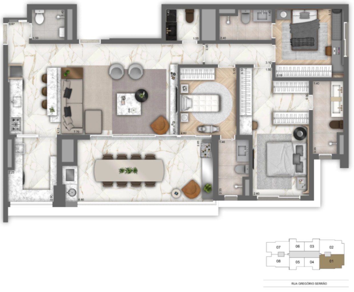 Apartamento à venda em São Paulo-SP, Vila Mariana. 2 quartos, 1 suite, 2 banheiros, 1 vaga - 65,00 m². Condomínio Atmosfera Vila Mariana.