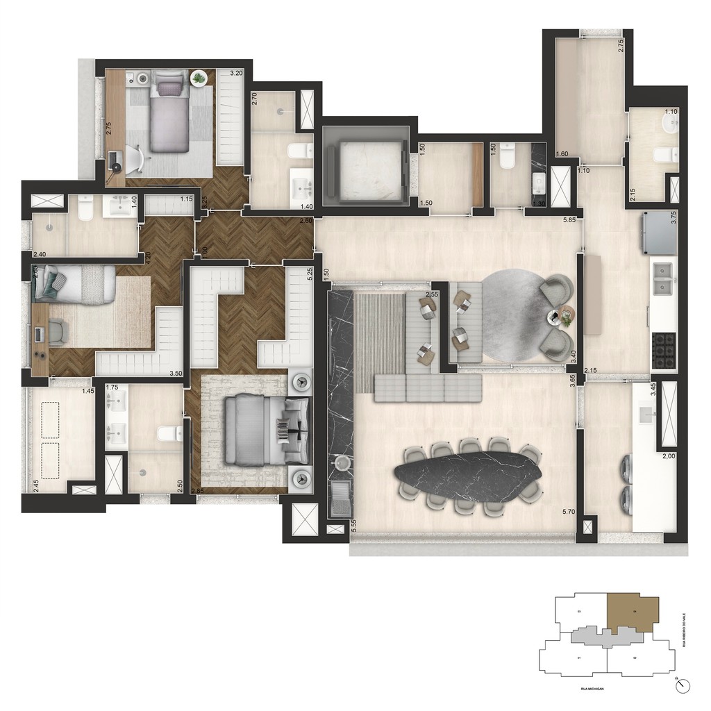 Apartamento, 3 quartos, 178 m² - Foto 19