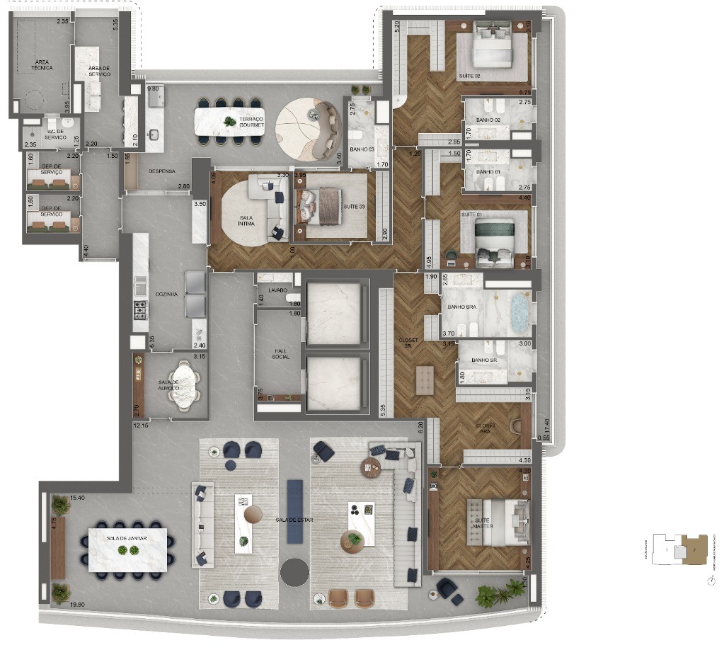 Apartamento, 4 quartos, 348 m² - Foto 6