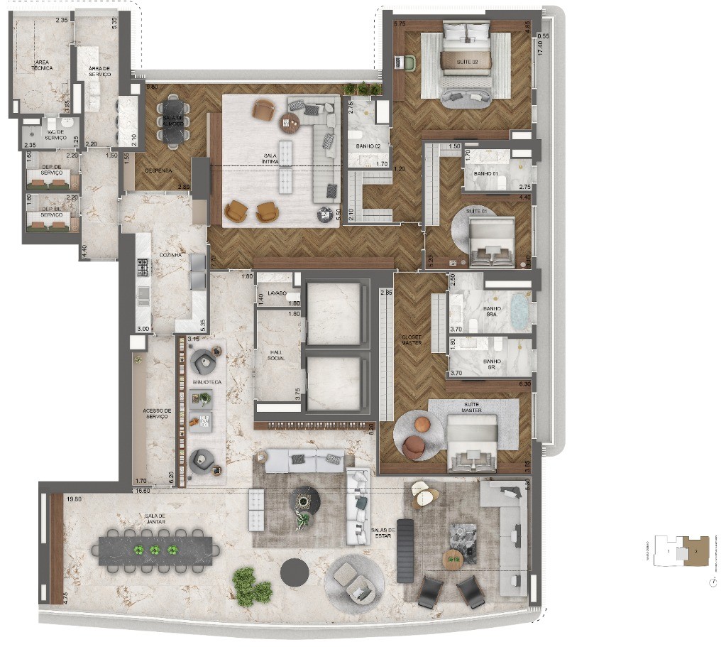 Apartamento, 4 quartos, 372 m² - Foto 5
