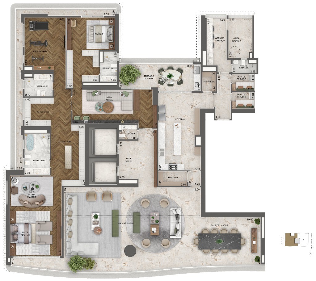 Apartamento, 4 quartos, 372 m² - Foto 12