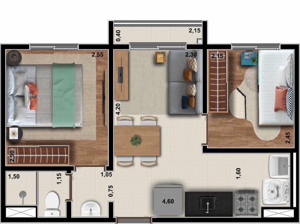 Apartamento, 2 quartos, 51 m² - Foto 27