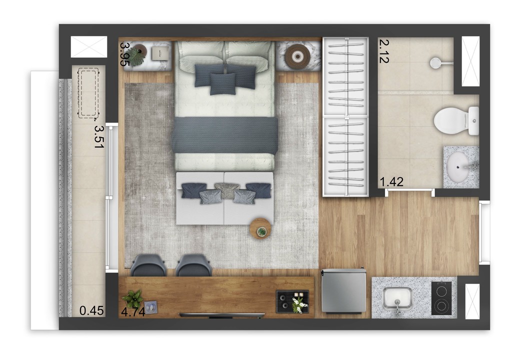 Apartamento, 1 quarto, 35 m² - Foto 32