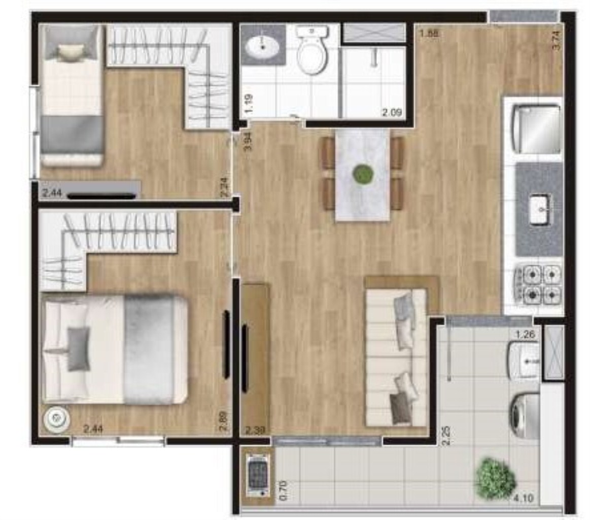 Apartamento, 1 quarto, 27 m² - Foto 19