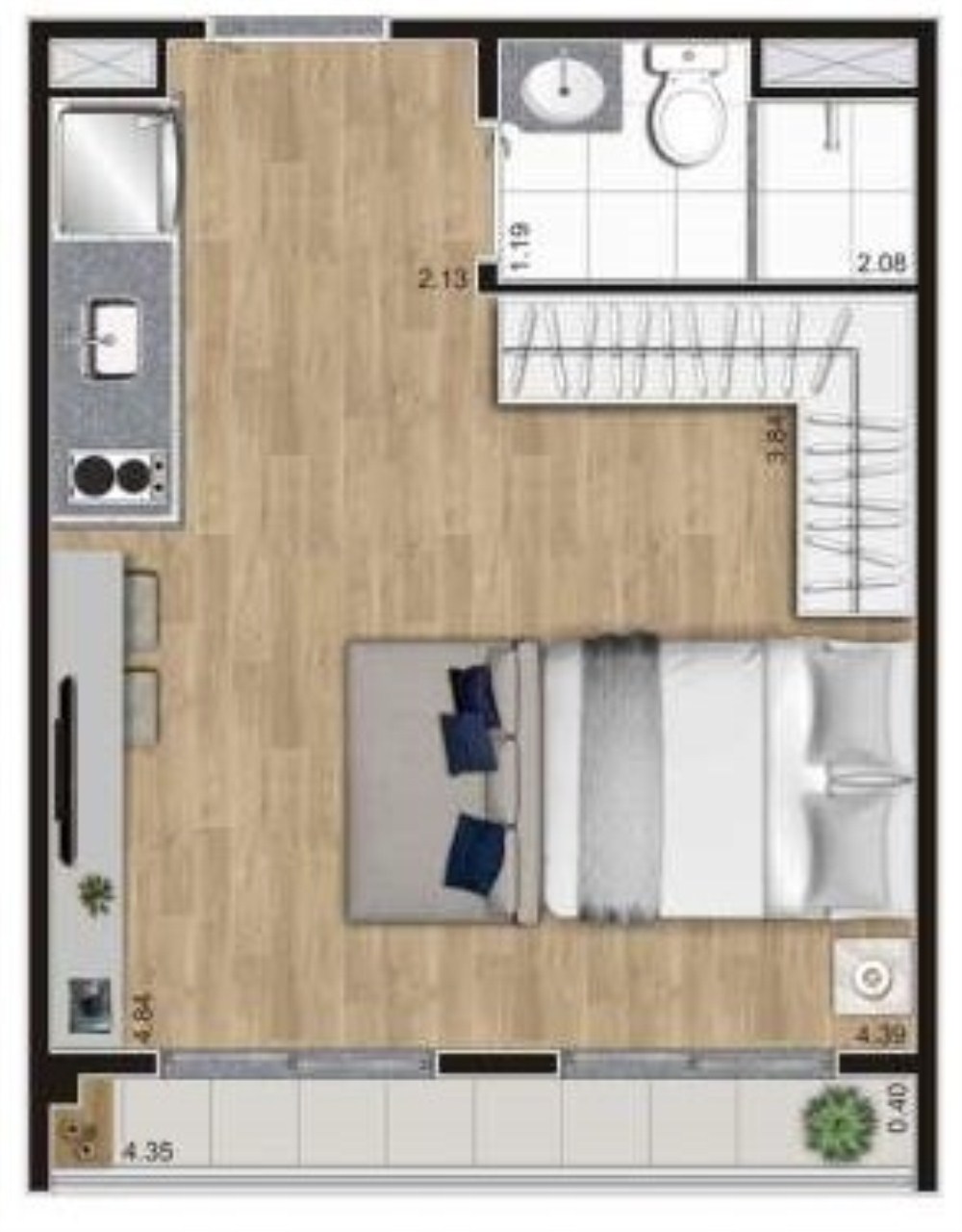 Apartamento, 1 quarto, 27 m² - Foto 23
