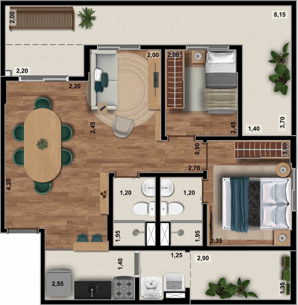 Apartamento, 2 quartos, 70 m² - Foto 33