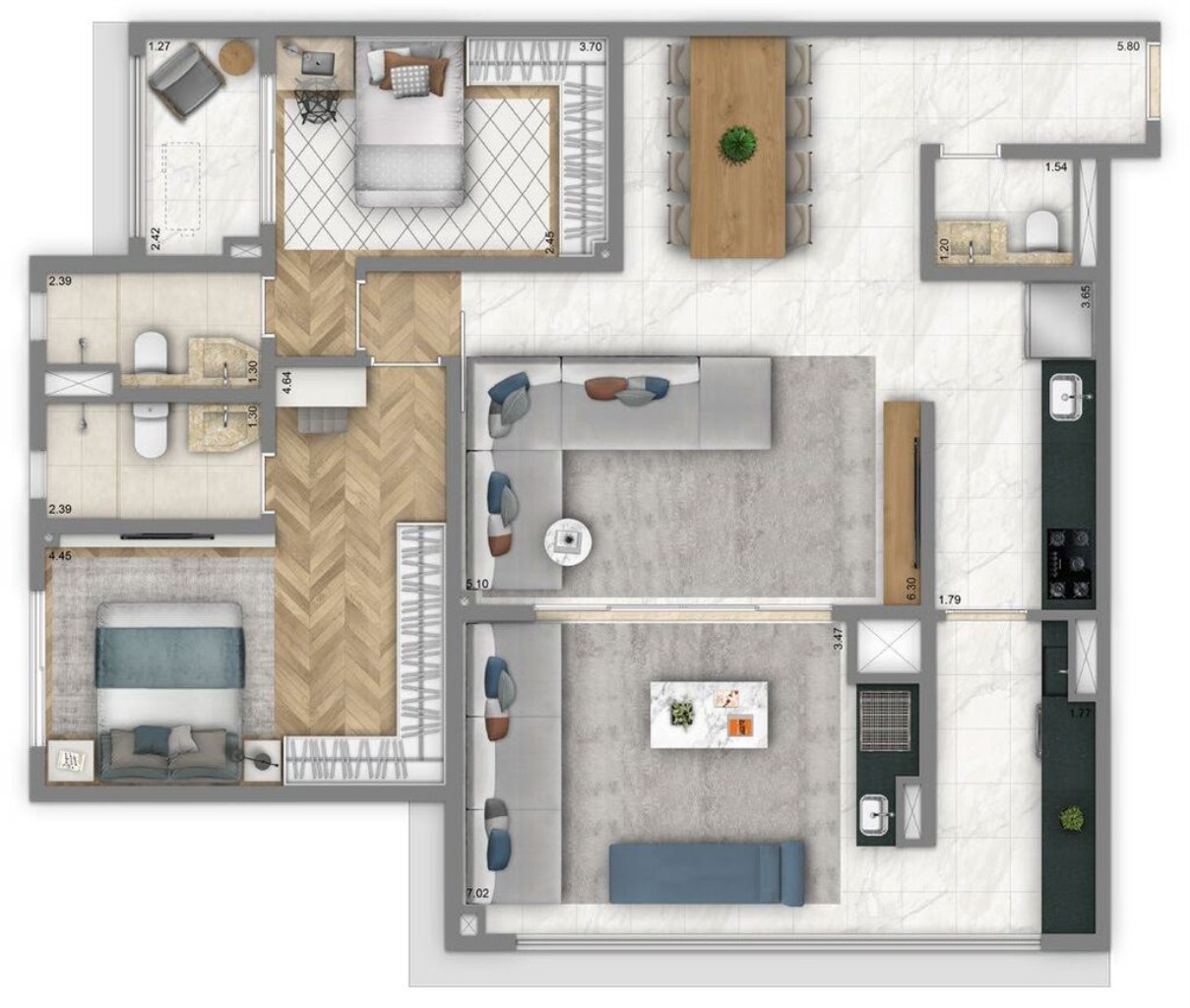 Apartamento, 3 quartos, 109 m² - Foto 23