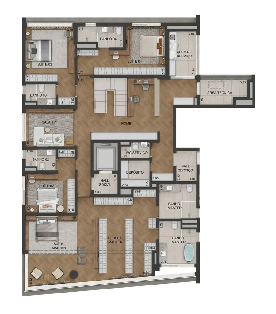 Cobertura, 4 quartos, 536 m² - Foto 50