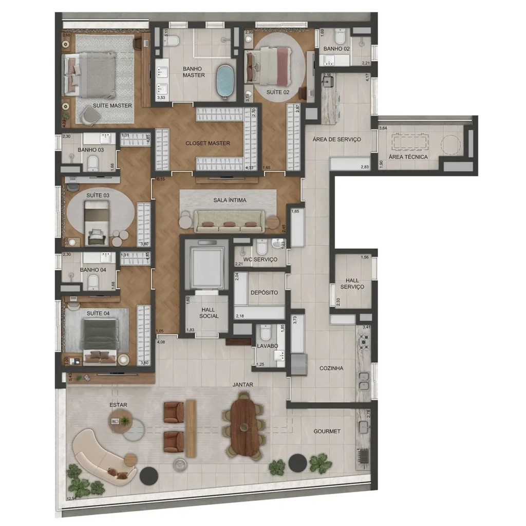 Cobertura, 4 quartos, 484 m² - Foto 44