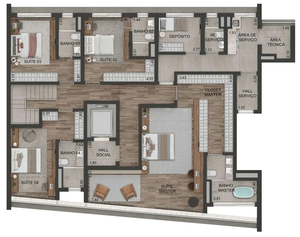 Cobertura, 4 quartos, 484 m² - Foto 46