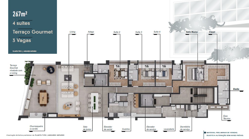 Cobertura, 4 quartos, 530 m² - Foto 12