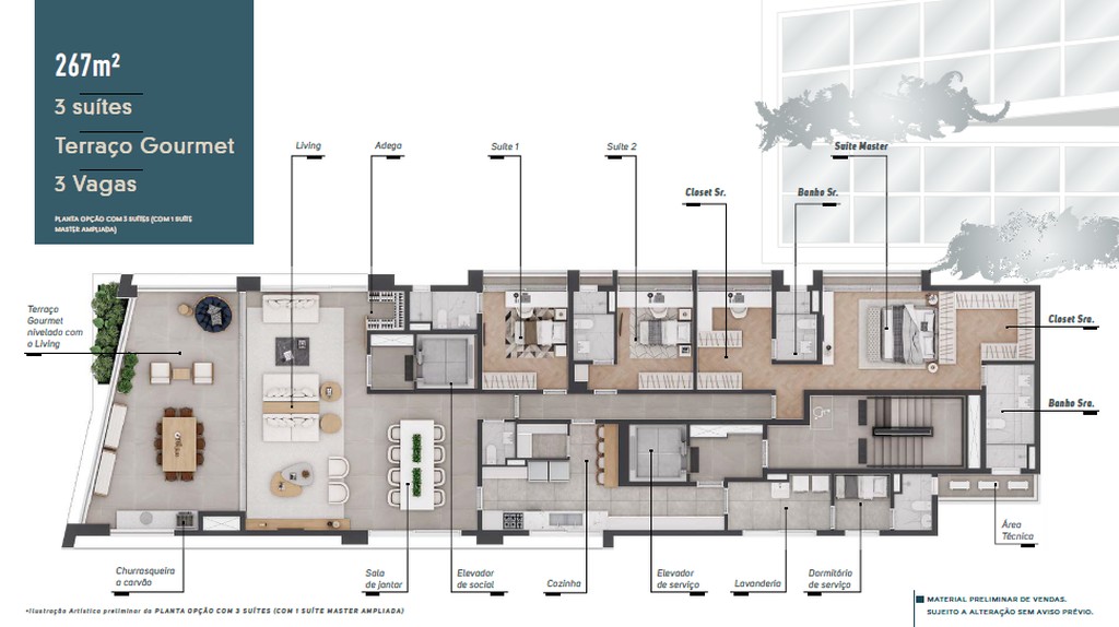 Cobertura, 4 quartos, 530 m² - Foto 14