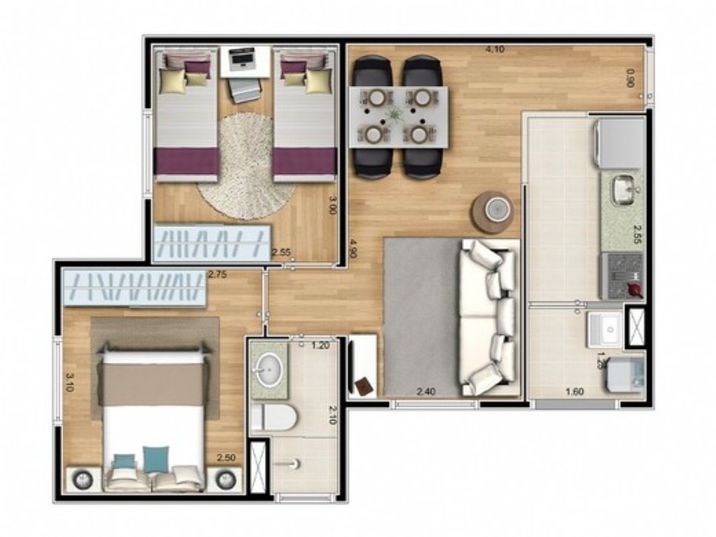 Apartamento, 3 quartos, 53 m² - Foto 45