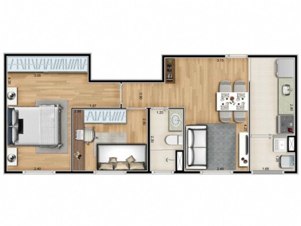 Apartamento, 2 quartos, 43 m² - Foto 46