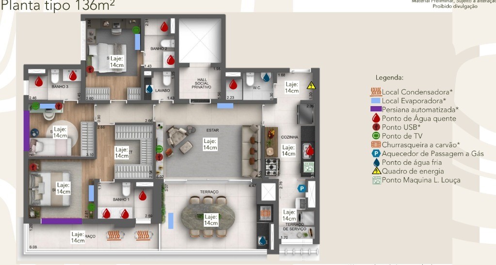 Apartamento, 2 quartos, 114 m² - Foto 61
